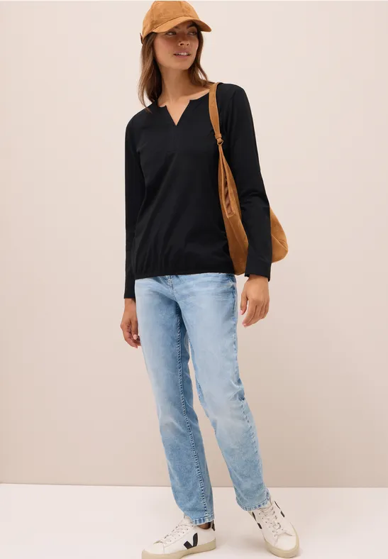 T-shirt au look tunique Black