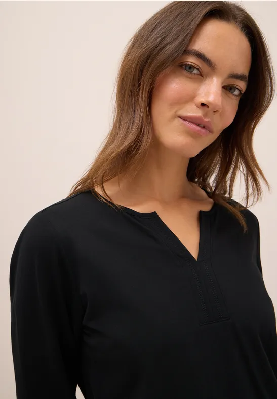 T-shirt au look tunique Black