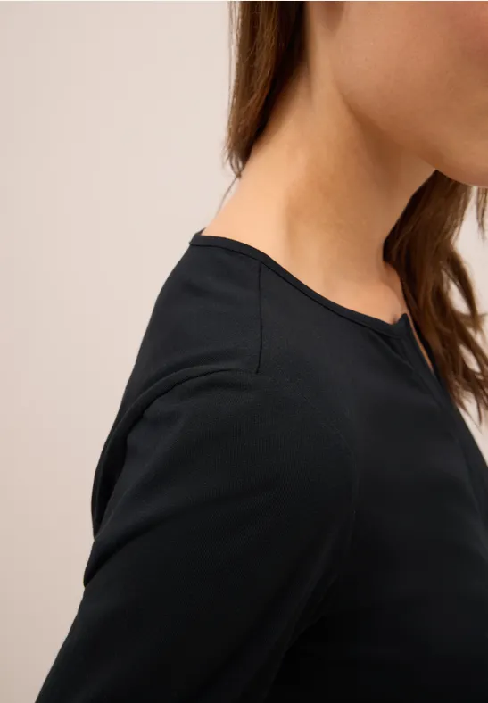 T-shirt au look tunique Black