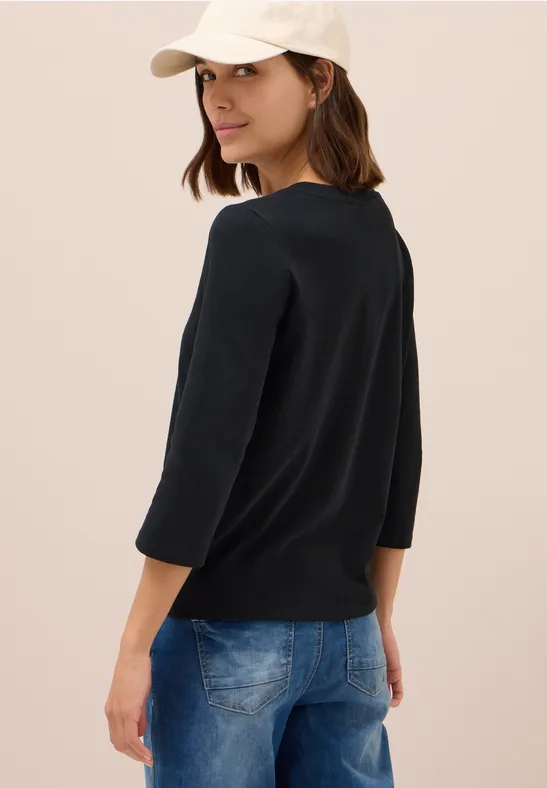 Basic V-Neck Shirt Black