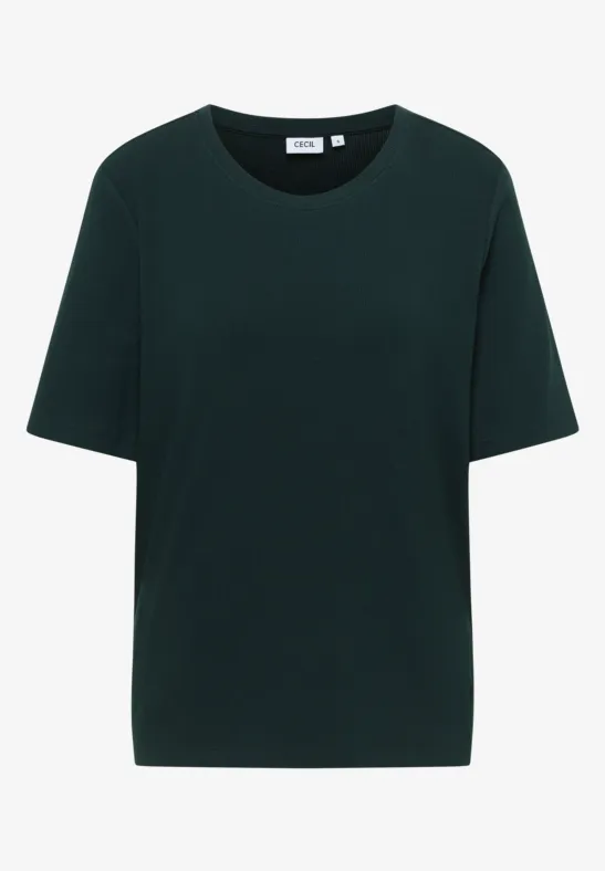 Basic geribd Shirt ink green