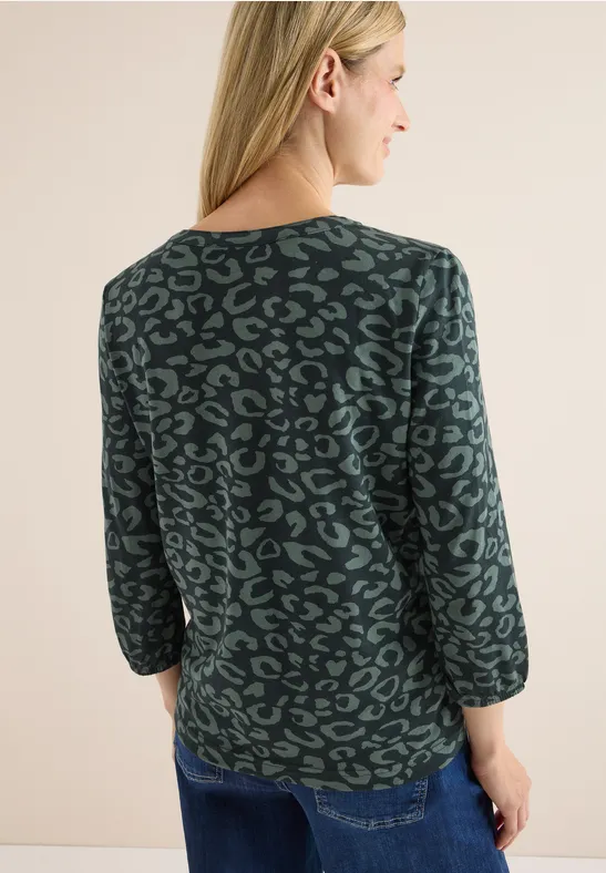 T-shirt au look tunique ink green