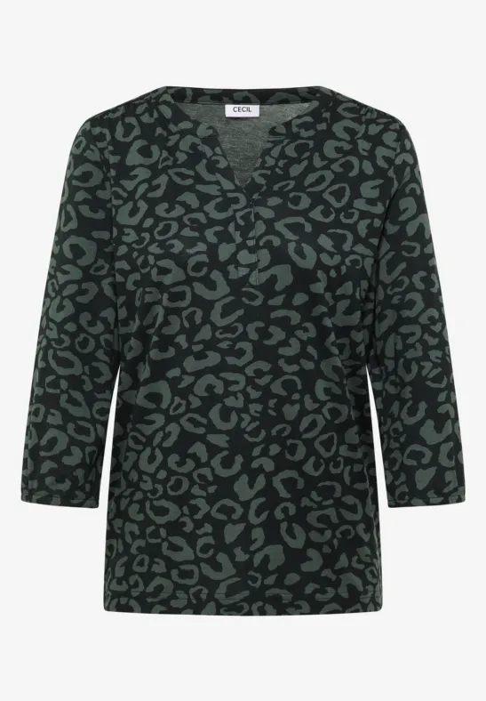 T-shirt au look tunique ink green