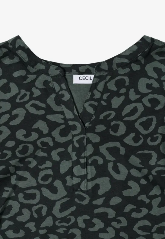 T-shirt au look tunique ink green