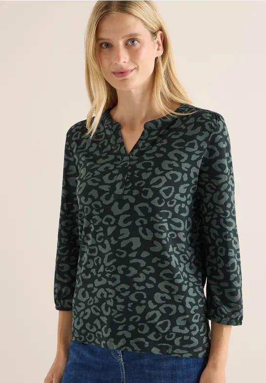 T-shirt au look tunique ink green