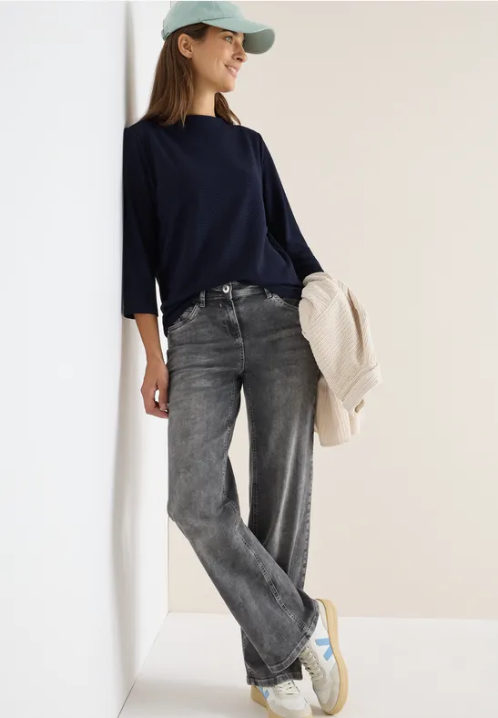 Strukturshirt urban dark blue