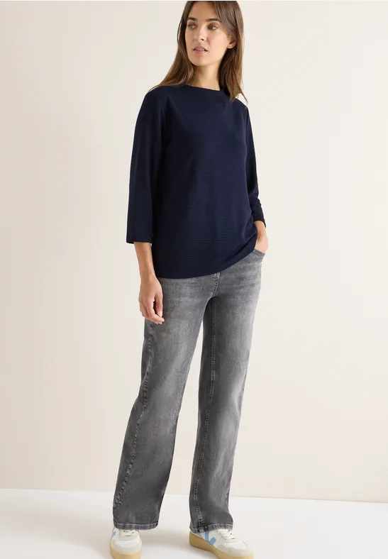 Strukturshirt urban dark blue