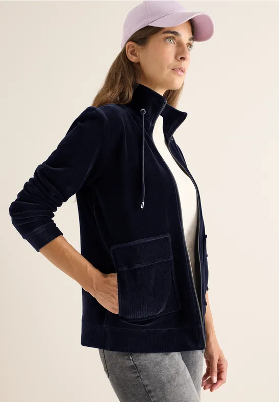 Leichte Cordjacke urban dark blue