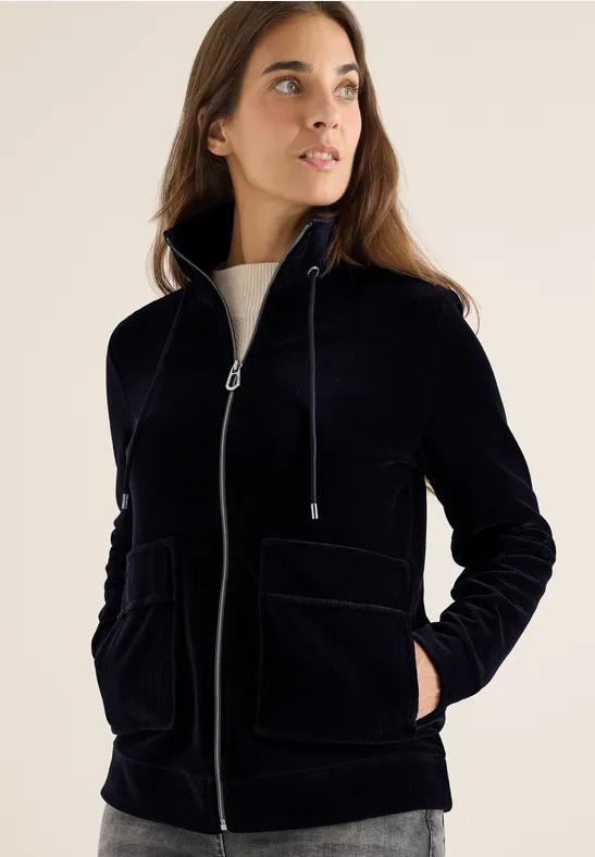 Leichte Cordjacke urban dark blue
