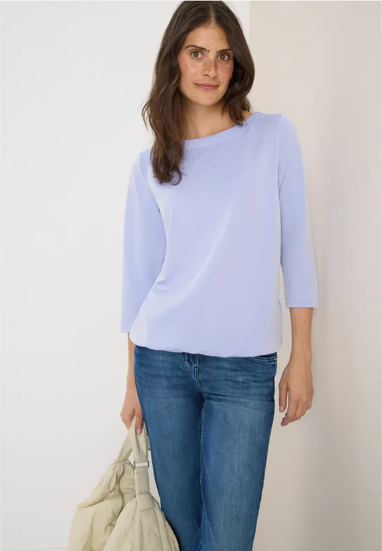 Gestreiftes Shirt mountain river blue