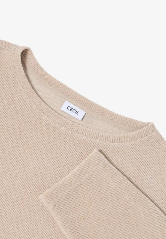 Cordshirt oat milk beige