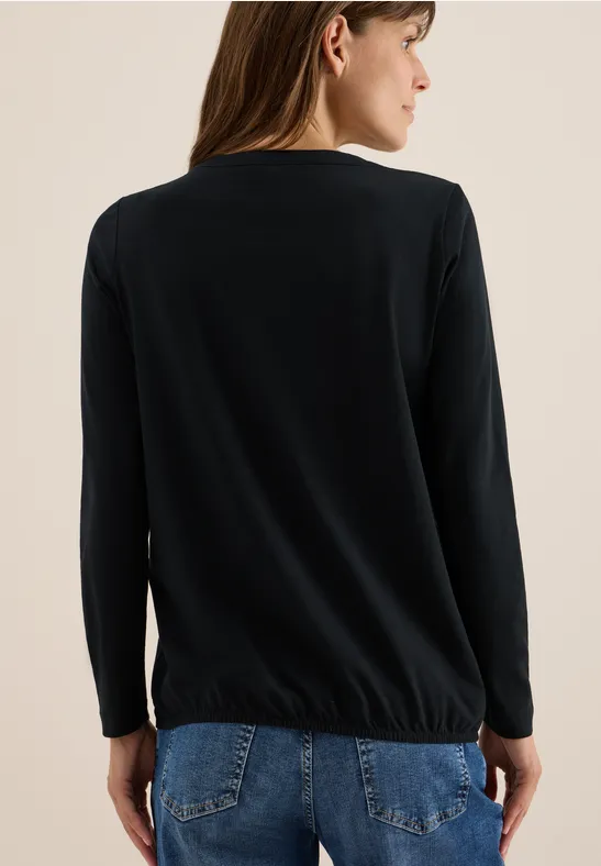 Shirt im Tunika-Look Black