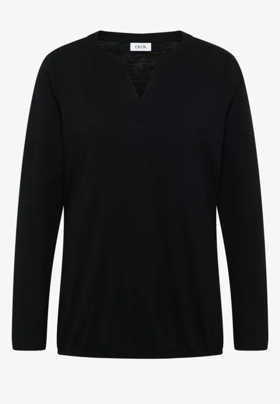 Shirt im Tunika-Look Black