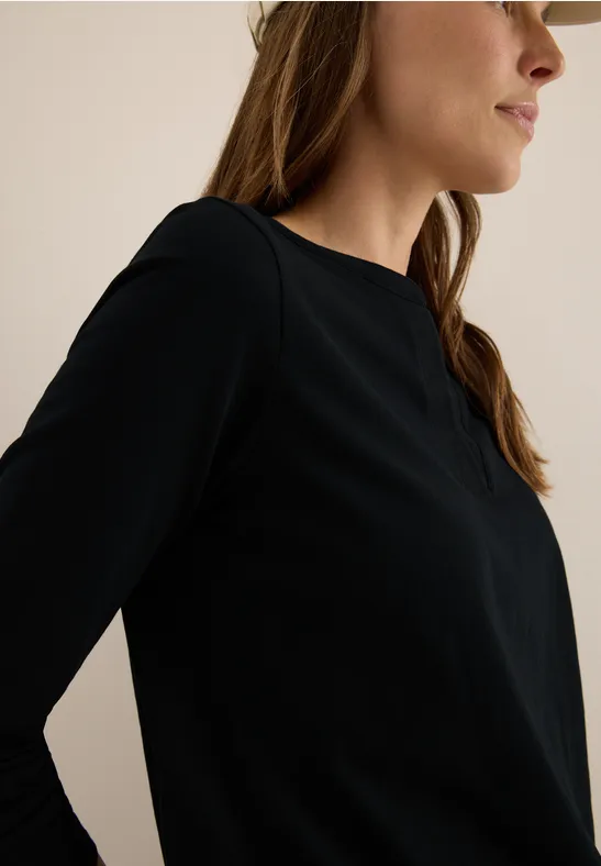 Shirt im Tunika-Look Black
