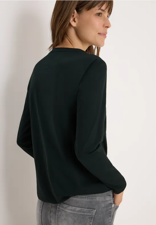 Shirt im Tunika-Look ink green