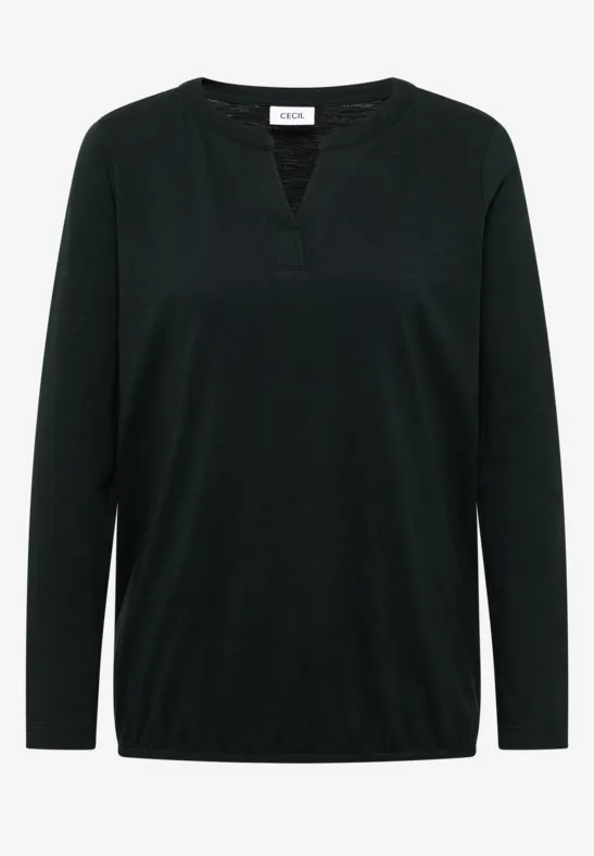 Shirt im Tunika-Look ink green