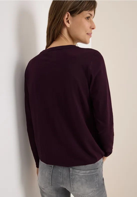 Shirt im Tunika-Look eggplant red
