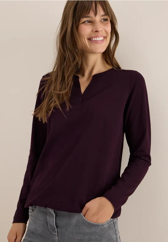 Shirt im Tunika-Look eggplant red