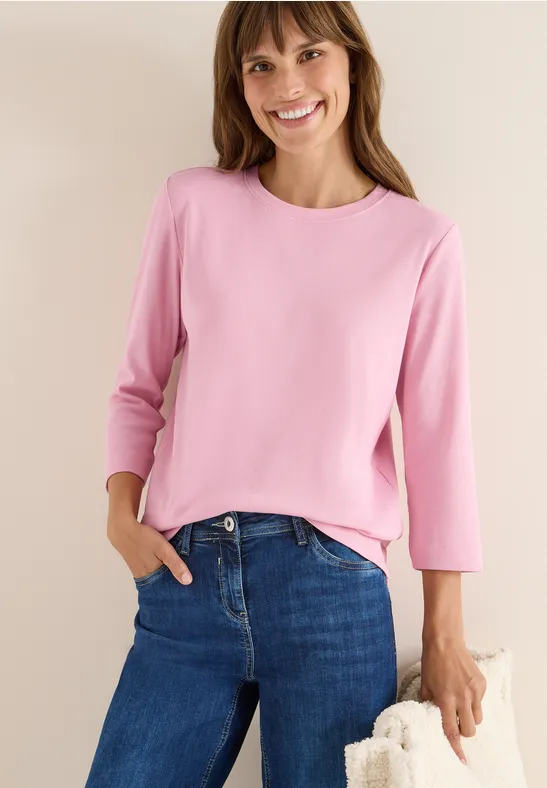 Shirt mit Rippstruktur blossom glow