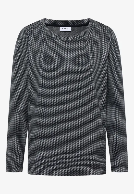 Minimal Jacquard Shirt urban dark blue