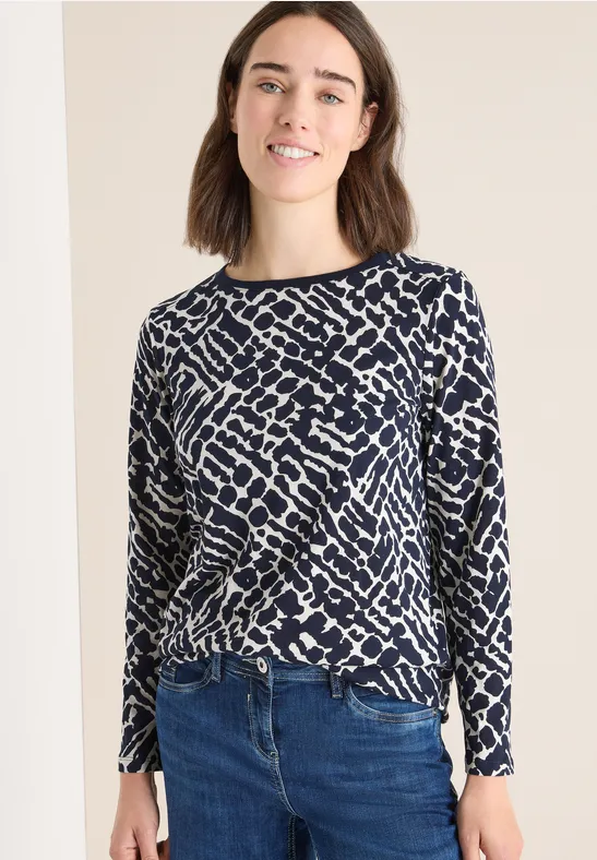 T-shirt à manches longues à motifs urban dark blue