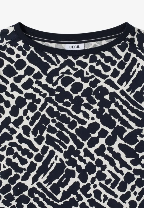 T-shirt à manches longues à motifs urban dark blue