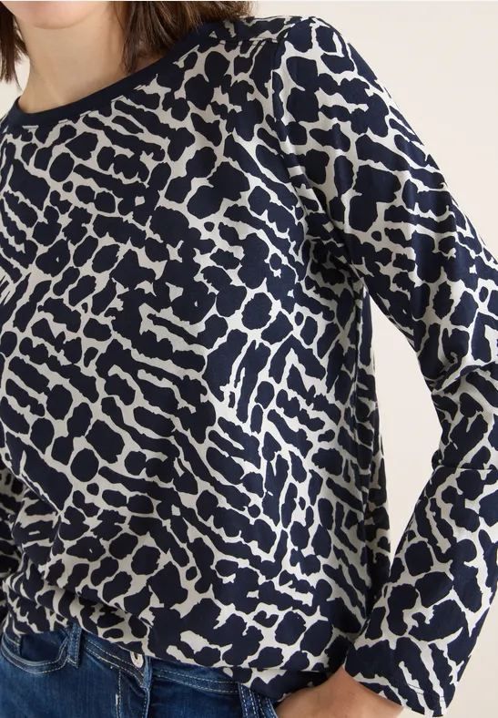 T-shirt à manches longues à motifs urban dark blue
