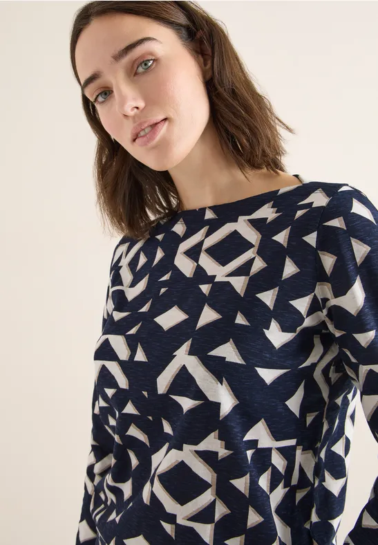 Shirt mit U-Boot-Ausschnitt urban dark blue