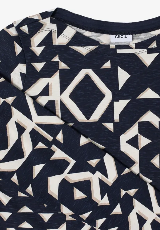 Shirt mit U-Boot-Ausschnitt urban dark blue