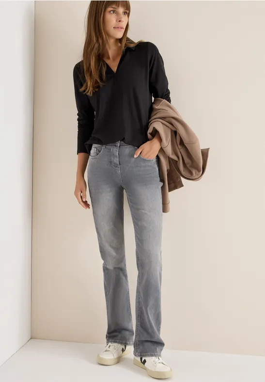 Shirt im Blusen-Look Black
