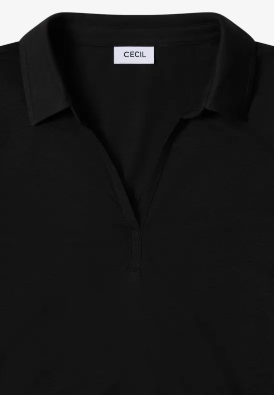 Shirt im Blusen-Look Black