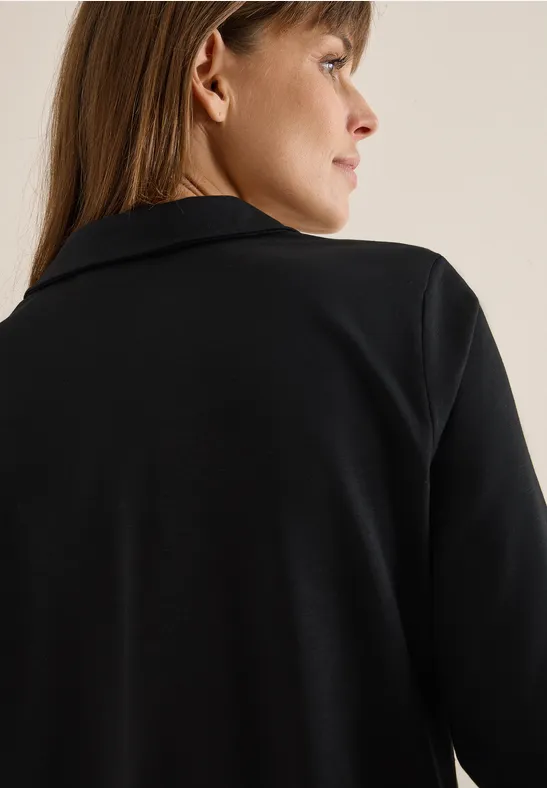 Shirt im Blusen-Look Black