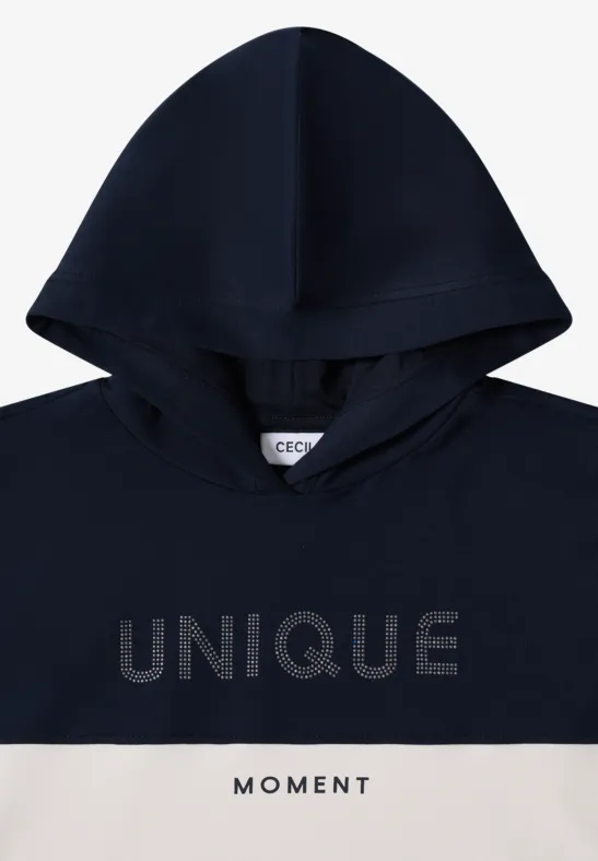 Color Block Hoodie urban dark blue