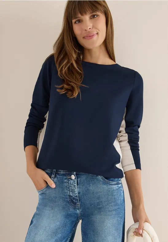 Color Block Shirt urban dark blue