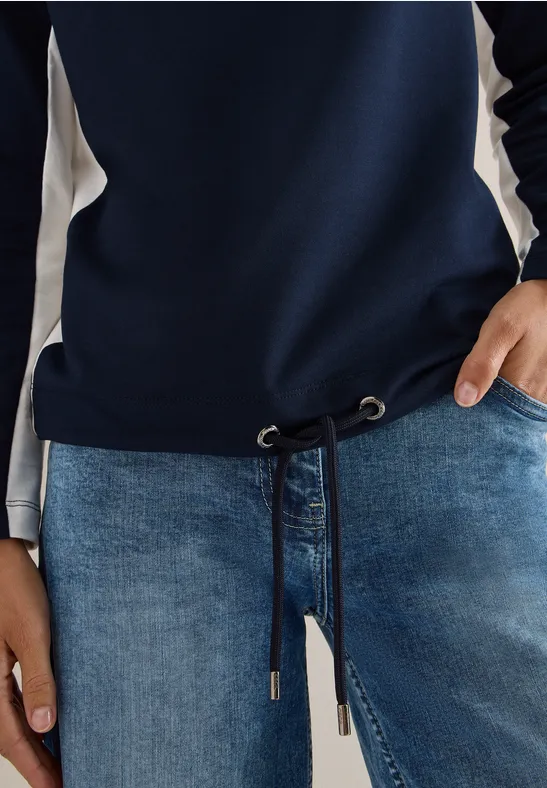 Color Block Shirt urban dark blue