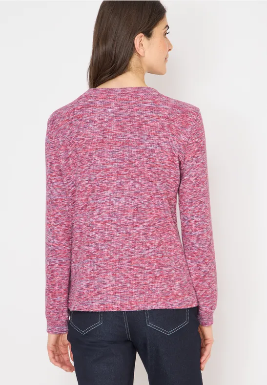 T-shirt à côtes doux et mélangé null