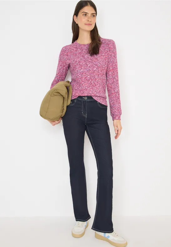 T-shirt à côtes doux et mélangé null