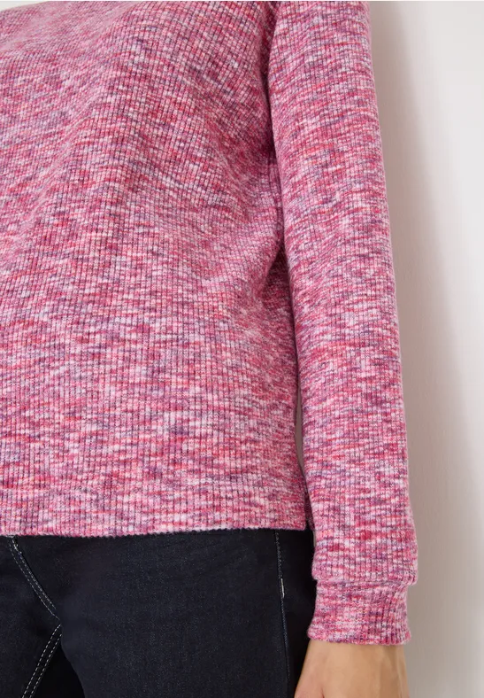 T-shirt à côtes doux et mélangé null