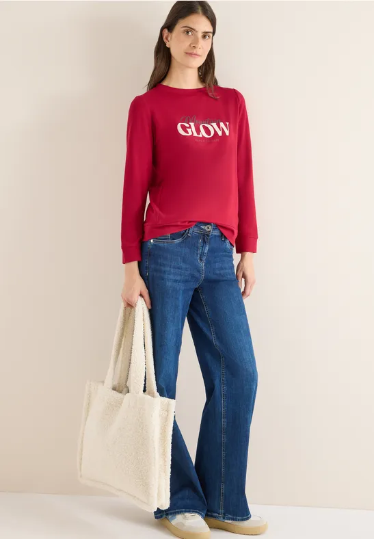 Shirt mit Wording beaujolais red