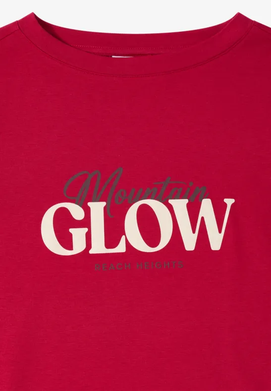 Shirt mit Wording beaujolais red