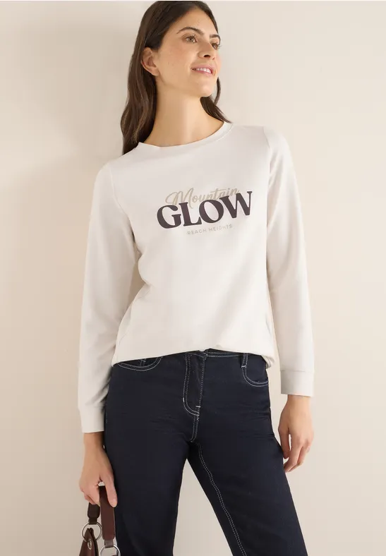 Shirt mit Wording light greige