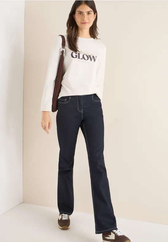 Shirt mit Wording light greige