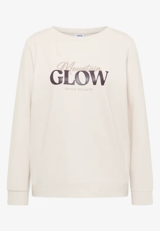 Shirt mit Wording light greige