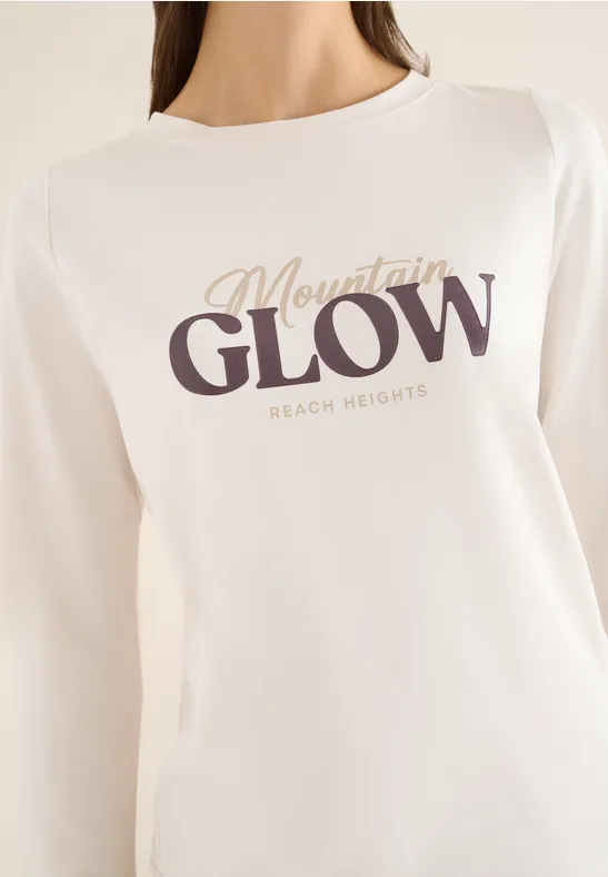 Shirt mit Wording light greige