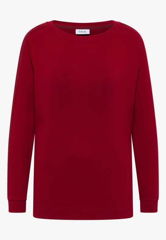 Shirt mit Gallonstreifen beaujolais red