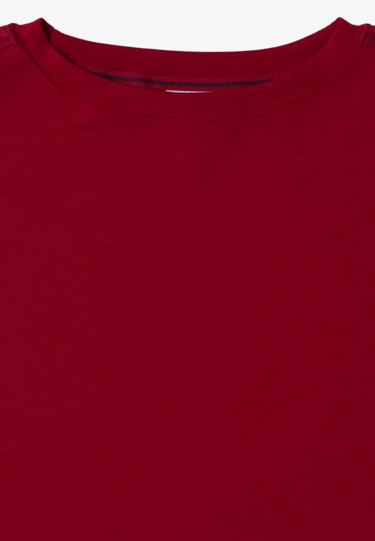 Shirt mit Gallonstreifen beaujolais red