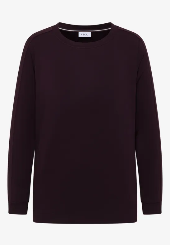 Shirt mit Gallonstreifen eggplant red