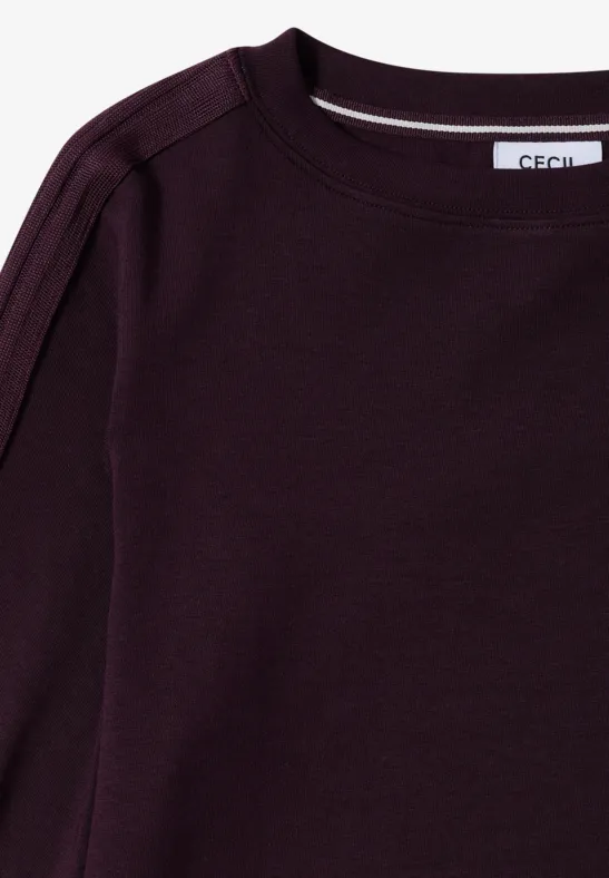 Shirt mit Gallonstreifen eggplant red