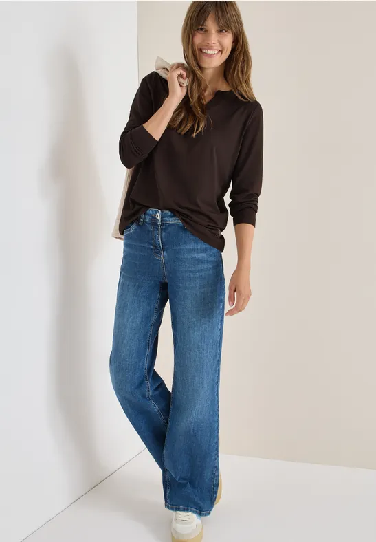 Shirt im Tunika-Look tartufo brown