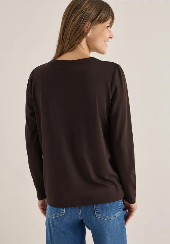Shirt im Tunika-Look tartufo brown